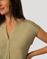 Split Neck Slub Terry Tee