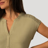 Split Neck Slub Terry Tee