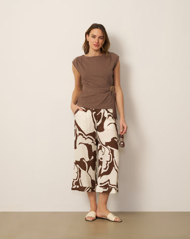 Scuba Belted Side Tie Top