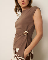 Scuba Belted Side Tie Top