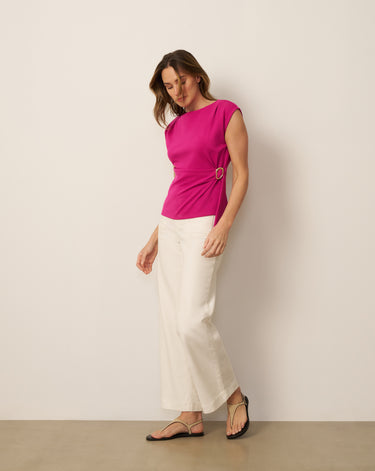 Scuba Belted Side Tie Top