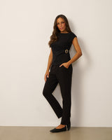 Scuba Belted Side Tie Top