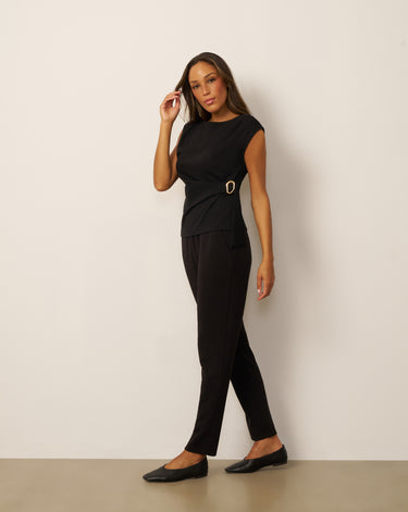 Scuba Belted Side Tie Top