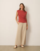 Scuba Belted Side Tie Top