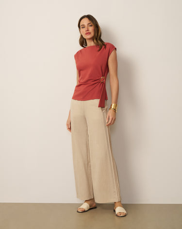 Scuba Belted Side Tie Top