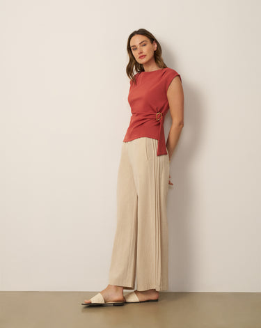 Scuba Belted Side Tie Top