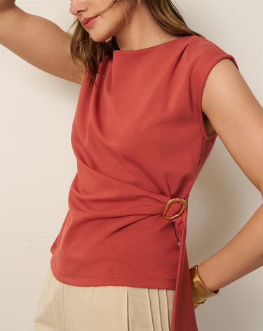 Scuba Belted Side Tie Top