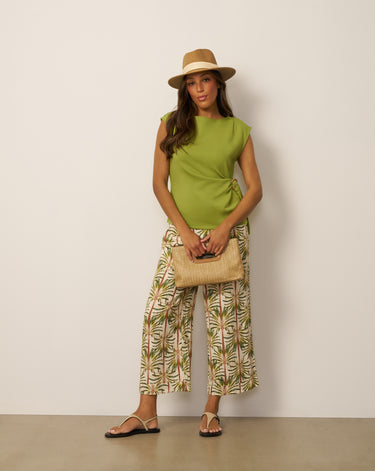 Scuba Belted Side Tie Top