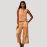 Floral Linen Blend Sleeveless Top
