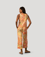Floral Linen Blend Sleeveless Top