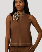 Linen Blend Sleeveless Top