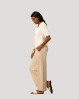 Linen Blend Button Front Top