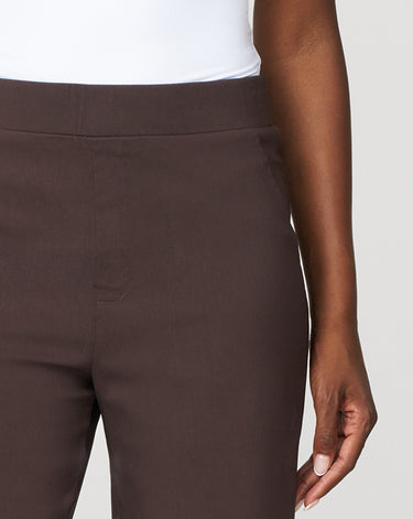 Soft Stretch Wide Leg Pull On Twill Pant