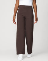Soft Stretch Wide Leg Pull On Twill Pant