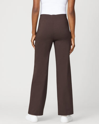 Soft Stretch Wide Leg Pull On Twill Pant