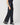 Coated Faux Leather Wide Leg Pull On Pant