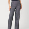 Micro Grid Wide Leg Pull On Pant