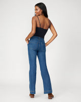 High Rise Retro Flare Jean, Deep Dark