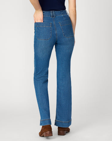 High Rise Retro Flare Jean, Medium Blue