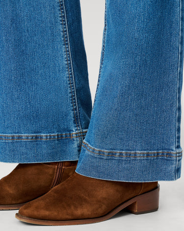 High Rise Retro Flare Jean, Medium Blue