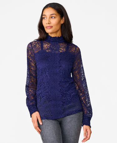 Lace Mock Neck Top
