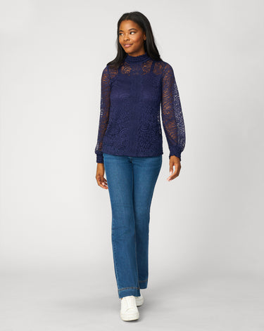 Lace Mock Neck Top