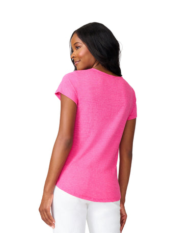 Crochet Lace V-Neck T-Shirt