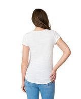 Crochet Lace V-Neck T-Shirt