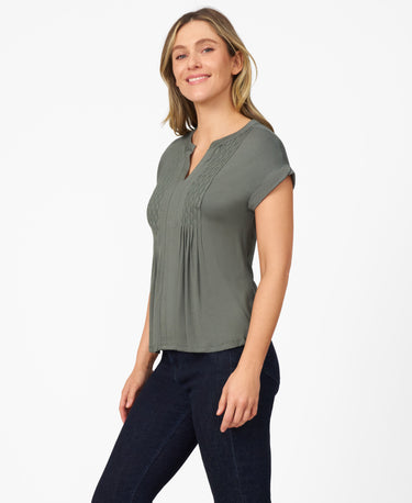 Embroidered Henley T-Shirt