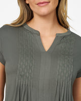 Embroidered Henley T-Shirt