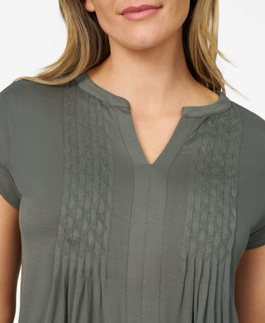 Embroidered Henley T-Shirt