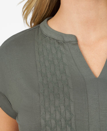 Embroidered Henley T-Shirt