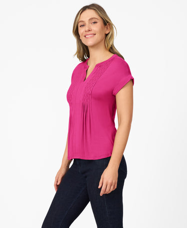 Embroidered Henley T-Shirt