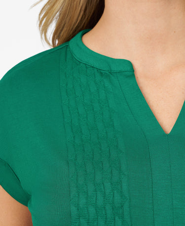 Embroidered Henley T-Shirt