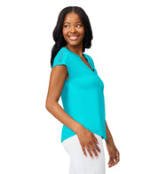 Braided Crochet Trim Pleated Top