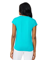 Braided Crochet Trim Pleated Top