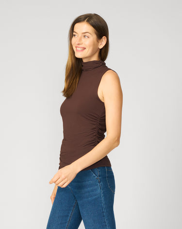 Sculpt Sleeveless Turtleneck Tank