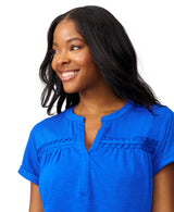 Shirred Detail Short Sleeve Top