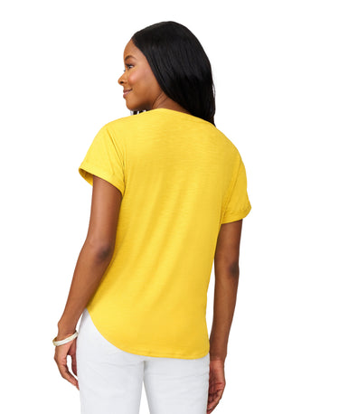 Shirred Detail Short Sleeve Top