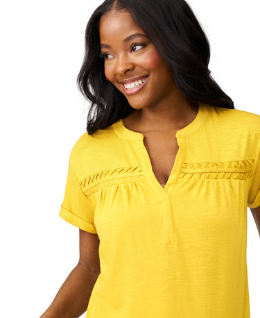 Shirred Detail Short Sleeve Top