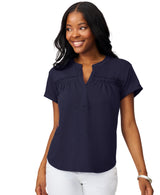 Shirred Detail Short Sleeve Top