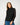 Ruffle Lace Stretch Mock Neck Top Jet Black