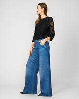 Boho Ruffle & Crochet Trim Lace Top