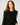 Boho Ruffle & Crochet Trim Lace Top Jet Black