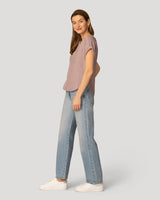 Textured Split Neck Relaxed Top