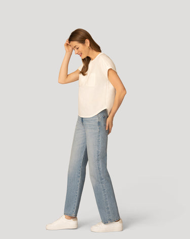 Textured Split Neck Relaxed Top