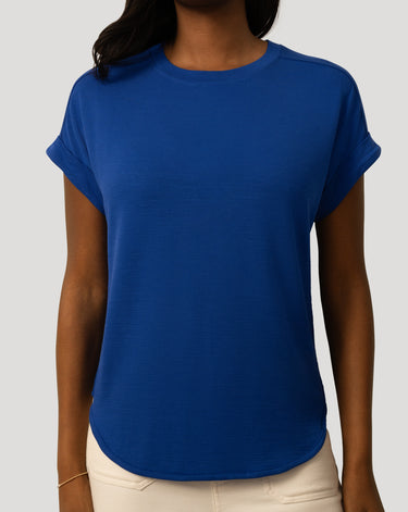 Baby Terry Drop Shoulder Smile Hem Top