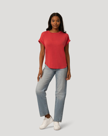 Baby Terry Drop Shoulder Smile Hem Top