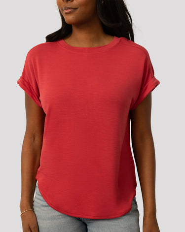 Baby Terry Drop Shoulder Smile Hem Top