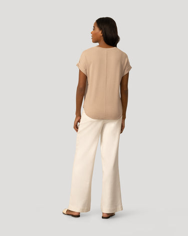 Baby Terry Drop Shoulder Smile Hem Top